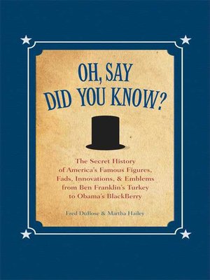 cover image of Oh, Say Did You Know?